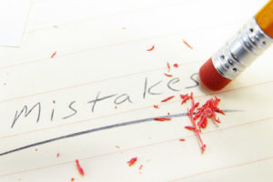 mistakes in pencil being erased, common website mistakes